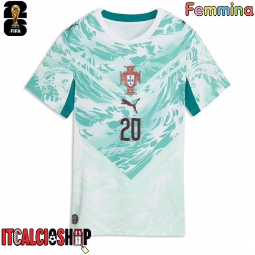 Portogallo Joao Cancelo #20 Seconda Maglia Femmina Mondiali 2026 Manica Corta